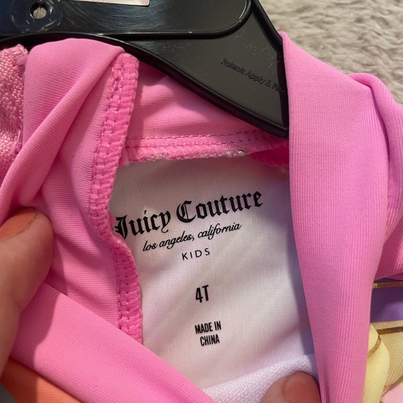 NWT Juicy Couture Toddler Rashguard Swim Shirt and Bikini Bottoms - Picture 4 of 5